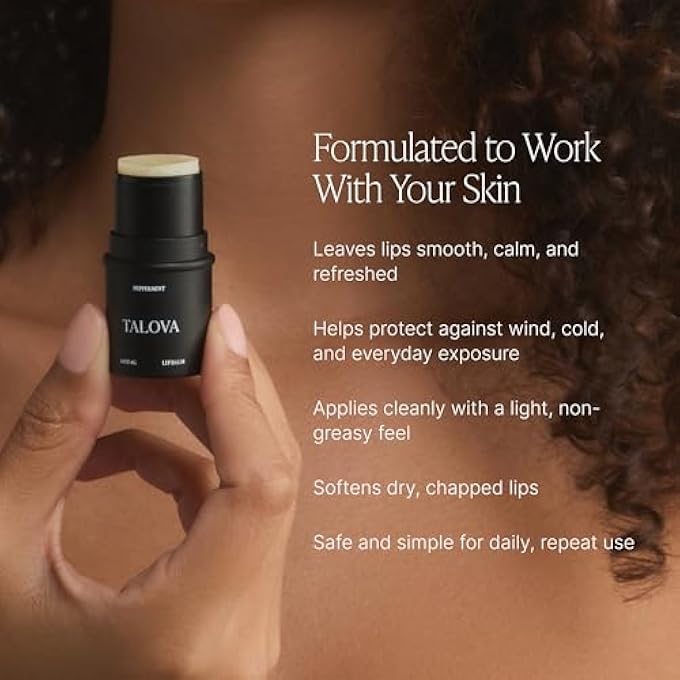 TALOVA PEPPERMINT GRASS-FED TALLOW LIP BALM, LIP SLEEPING MASK, OVERNIGHT MOISTURIZER, NATURAL & CLEAN MOISTURIZING LIP BALM W/VITAMINS A, D, E, & K, NOURISHES & SMOOTHS TEXTURE, DRY & CHAPPED LIPS - Image 2